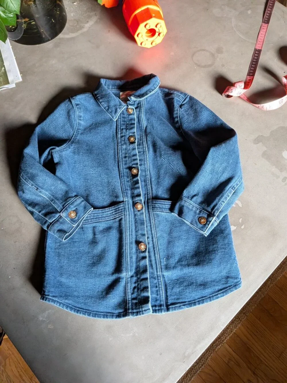 Sézane Kids Denim Chore Jacket - Size 8A (Worn & Loved)